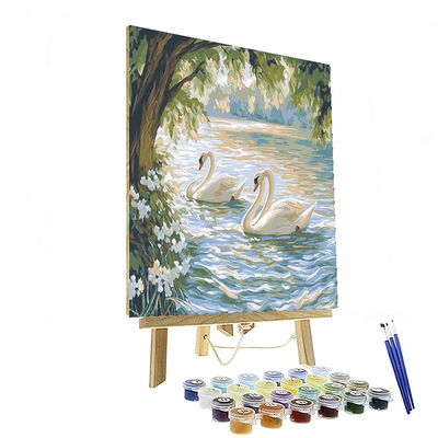 Henri Matisse Inspired Graceful Swans On The Lake  Paint By Numbers Art