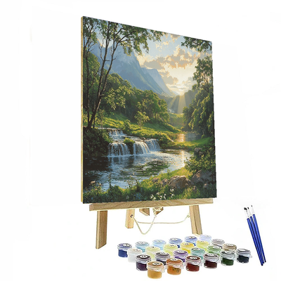 Thomas Cole Inspired Peaceful Wilderness  Paint By Numbers Art