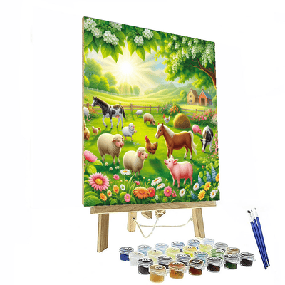 Whimsical Farm Animals Painting By Numbers Kit