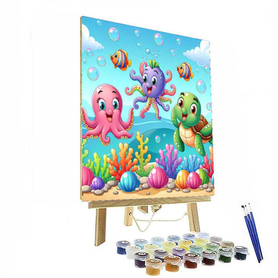 Whimsical Sea Creatures Numbered Painting Kits