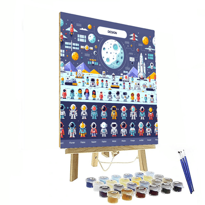 Lunar Colony Adventure Painting By Numbers Kit