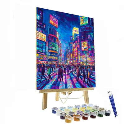 Tokyo's Shibuya Crossing Paint By Numbers