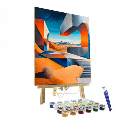 Gaudi Inspired Futuristic Desert Oasis Paint By Numbers Kits