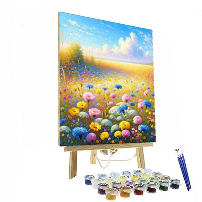 Sunny Field Of Wildflowers Paint By Numbers Art