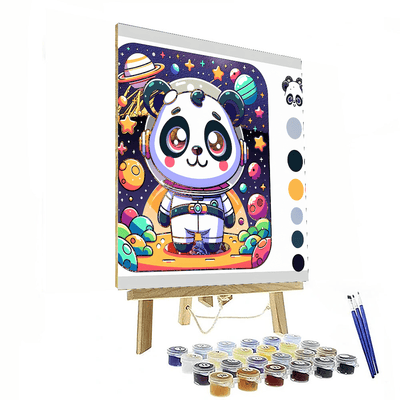 Exploring Space With Astro-panda Painting By Numbers Kit