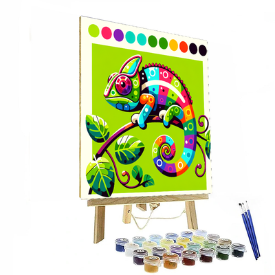 Colorful Chameleon Quest Paint By Color