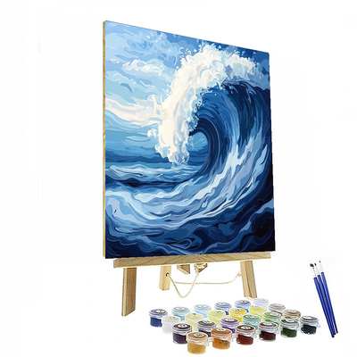 Hokusai Inspired Hokusai Wave Abstract  Paint By Numbers Kits