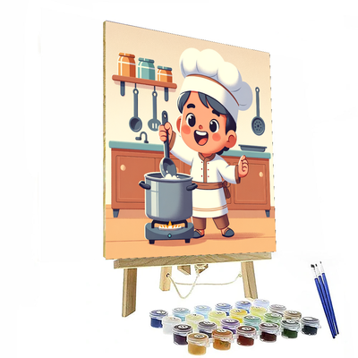 Little Chef In The Kitchen Paint By Numbers