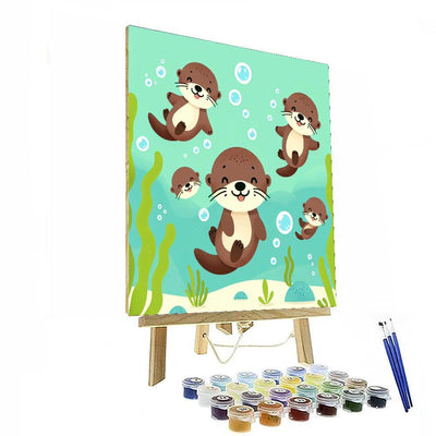 Bubbly Otters Paint By Numbers Kits