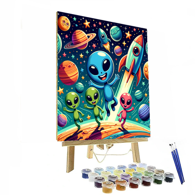 Joyful Space Adventure Painting By Numbers Kit