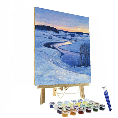 Edvard Munch Inspired Ethereal Winter Twilight  Paint By Numbers Kits