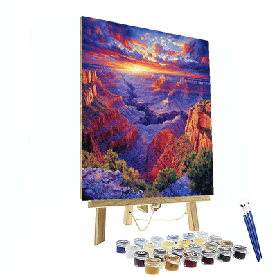 Thomas Moran Inspired Colorful Canyon  Paint By Color