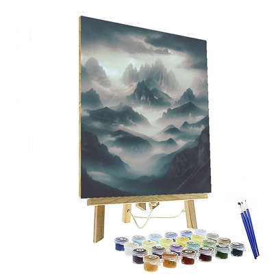 Ethereal Mountain Fog Paint By Number