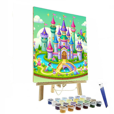 Playful Fairy Tale Castle DIY Paint By Numbers