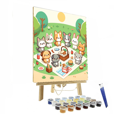 Pet Pals' Picnic Painting By Numbers Kit