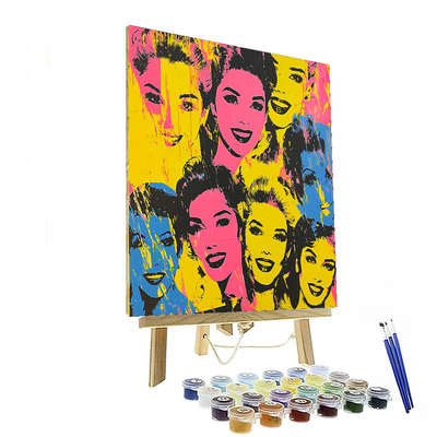 Andy Warhol Inspired Retro Pop Culture Fusion  Paint By Numbers Kits