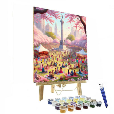 The National Cherry Blossom Festival - Washington D.c. Painting By Numbers Kit