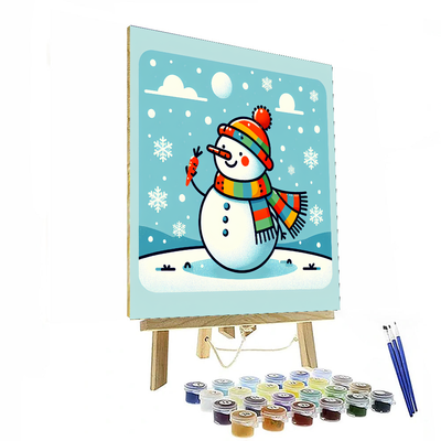 Silly Snowman Numbered Painting Kits