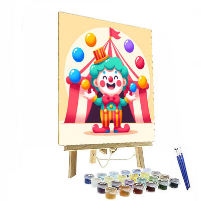 Circus Clown Celebration DIY Paint By Numbers