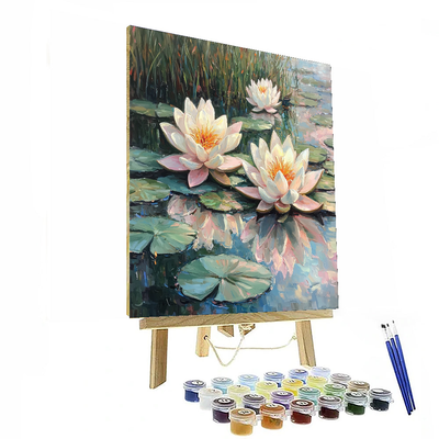 Claude Monet Inspired Ethereal Water Lilies  DIY Paint By Numbers