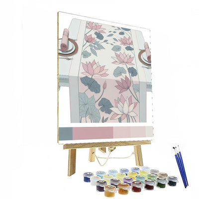 Zen Lotus Table Runner Paint By Number