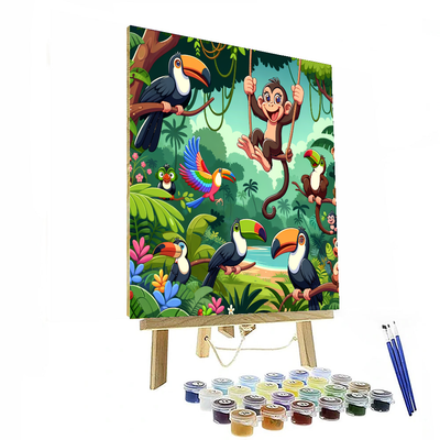 Funky Jungle Adventure Paint By Numbers Kits