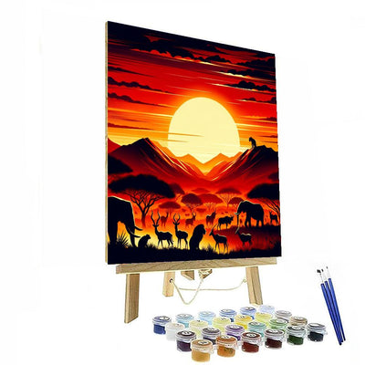 Sunrise Safari Adventure Numbered Painting Kits