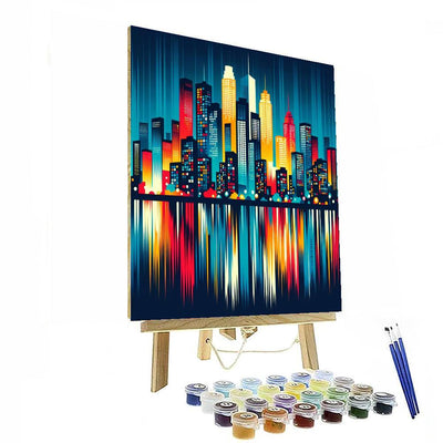 Vibrant Cityscape Nights Numbered Painting Kits