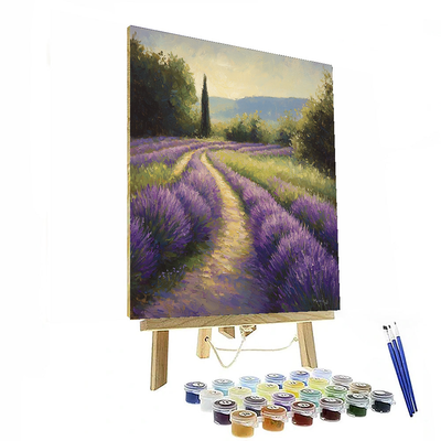 Claude Monet Inspired Impressionist Lavender Field  Paint By Numbers Kits