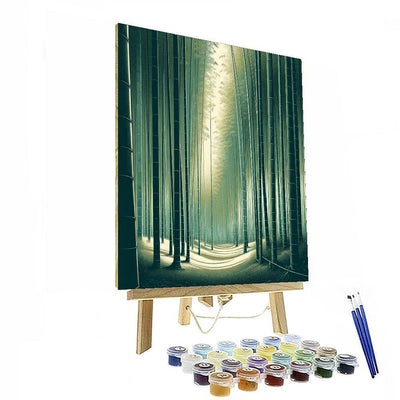 Zen Bamboo Forest Number Painting