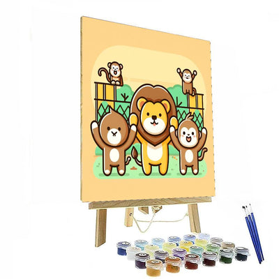 Zoo Animal Celebration Numbered Painting Kits