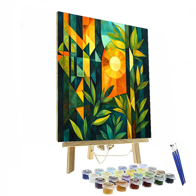 Kandinsky Inspired Geometric Jungle Symphony Paint By Numbers Kits