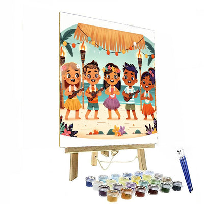 Tropical Island Luau Painting Number Kit