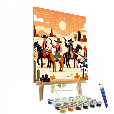 Wild West Rodeo Roundup Paint By Numbers