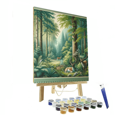 Gentle Deer In The Forest Paint By Numbers Art