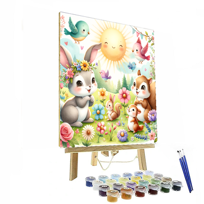 Cute Critters Playing Paint By Color