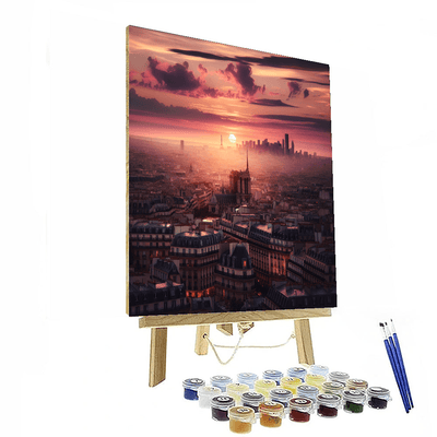 Romantic Parisian Sunset Painting By Numbers Kit