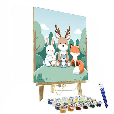 Animal Friends Gathering Paint By Numbers Kits