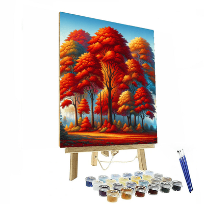 Vivid Autumn Foliage DIY Paint By Numbers