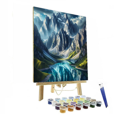 Serene Mountain View Paint By Number