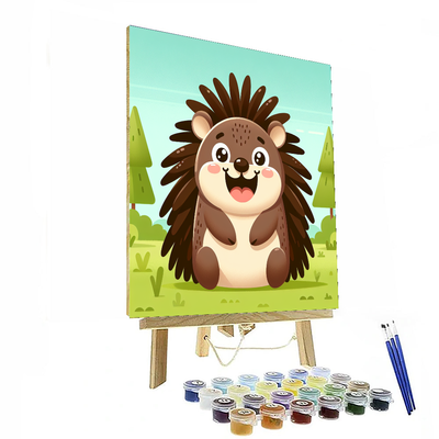 Playful Porcupine Painting By Numbers Kit