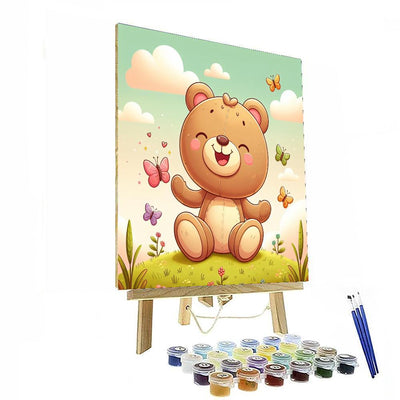 Cheerful Teddy Bear Number Painting