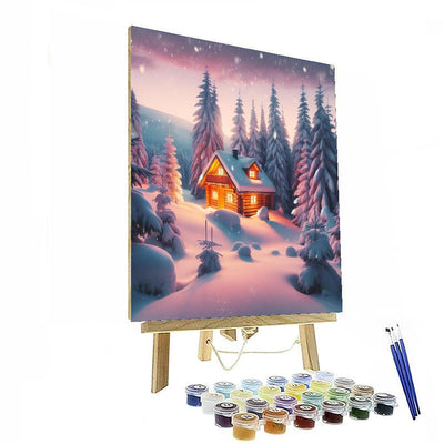 Winter Cabin Getaway Paint By Numbers Art