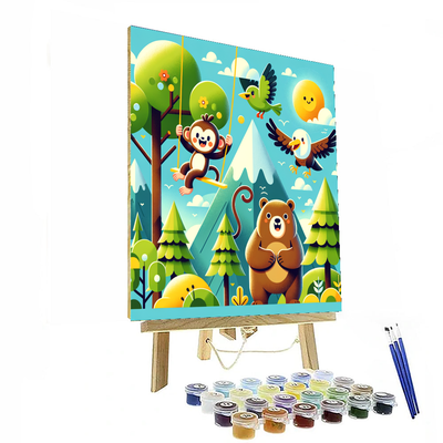 Adventurous Animal Explorers Painting By Numbers Kit