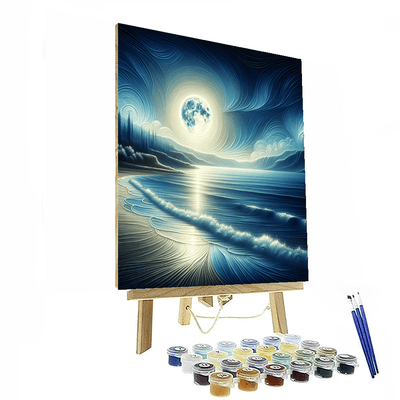 Mystical Moonlit Beach Paint By Numbers Art