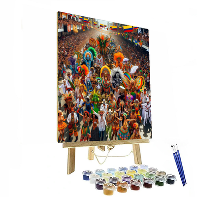 Carnival Of Barranquilla - Barranquilla, Colombia Painting By Numbers Kit