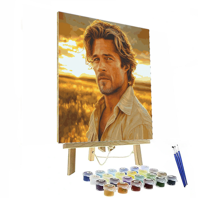 Brad Pitt: Timeless Traveler Of Cinematic Tapestry Painting Number Kit