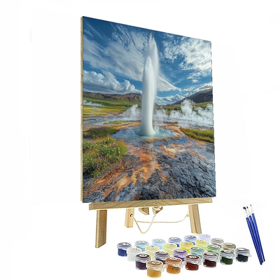 Strokkur Geysir Painting Number Kit