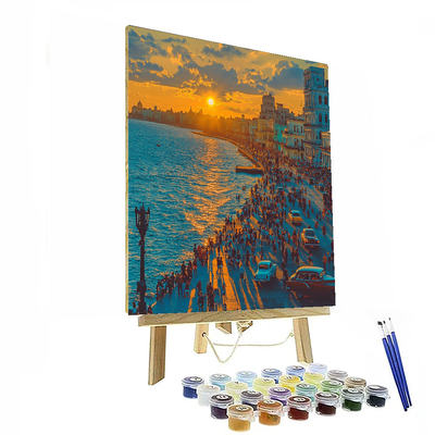 Havana's Malecón - Havana Painting Number Kit