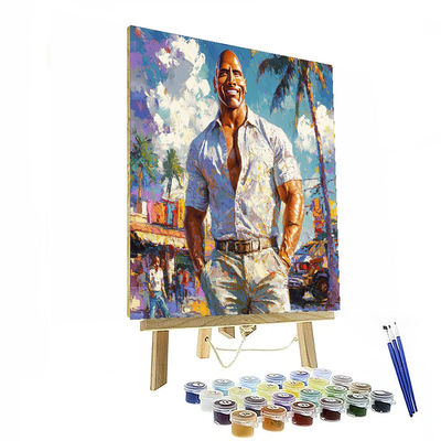 Dwayne Johnson: The Rock's Unbreakable Spirit Paint By Color